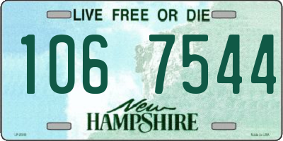 NH license plate 1067544
