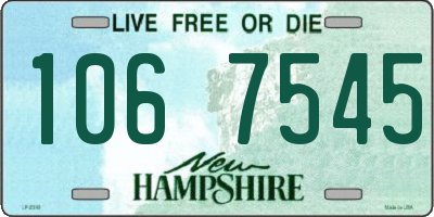 NH license plate 1067545