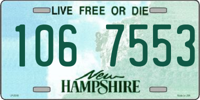 NH license plate 1067553