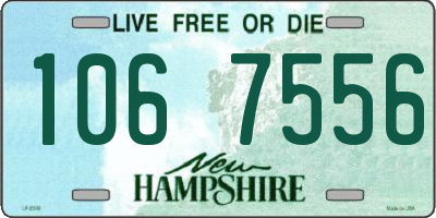 NH license plate 1067556