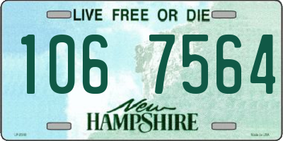 NH license plate 1067564