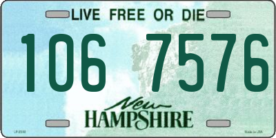 NH license plate 1067576