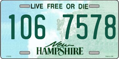 NH license plate 1067578