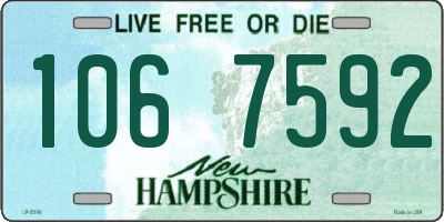 NH license plate 1067592