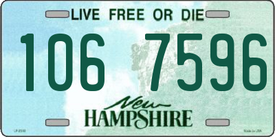 NH license plate 1067596
