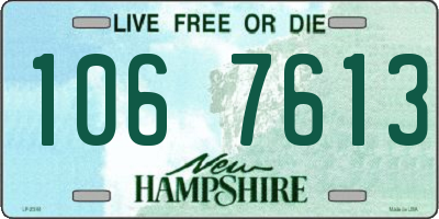 NH license plate 1067613