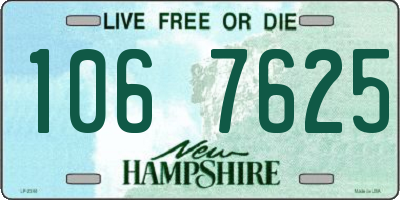 NH license plate 1067625