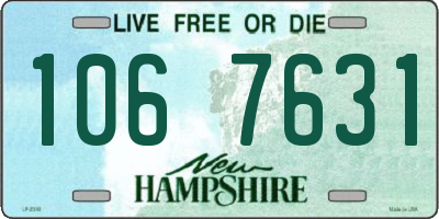 NH license plate 1067631