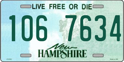 NH license plate 1067634