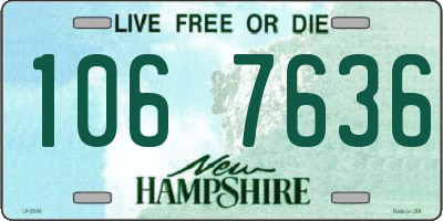 NH license plate 1067636