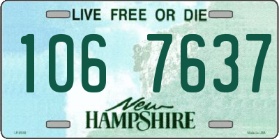 NH license plate 1067637