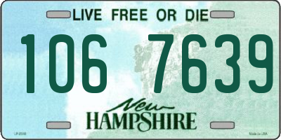 NH license plate 1067639