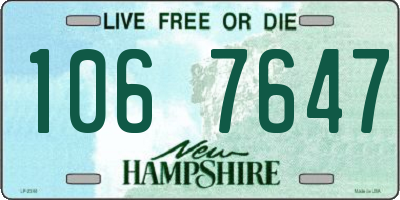 NH license plate 1067647