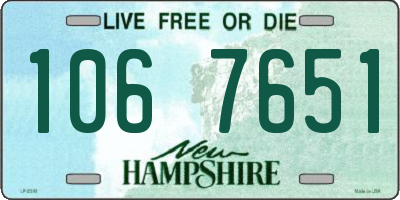 NH license plate 1067651