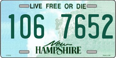 NH license plate 1067652