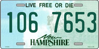 NH license plate 1067653