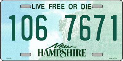 NH license plate 1067671