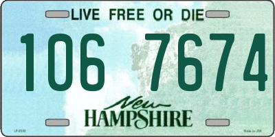 NH license plate 1067674