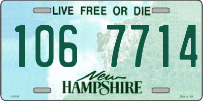 NH license plate 1067714