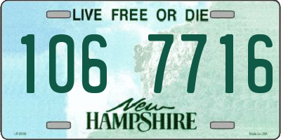 NH license plate 1067716