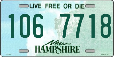 NH license plate 1067718