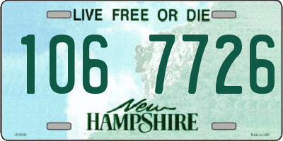 NH license plate 1067726