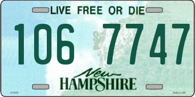 NH license plate 1067747