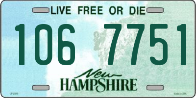 NH license plate 1067751