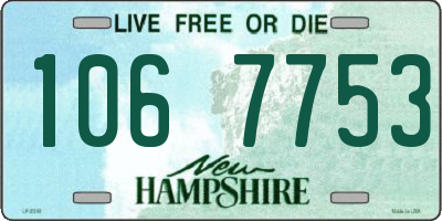 NH license plate 1067753