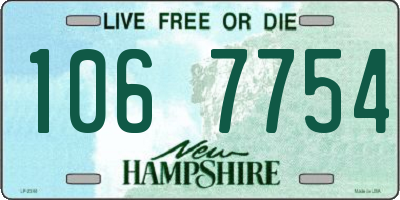 NH license plate 1067754