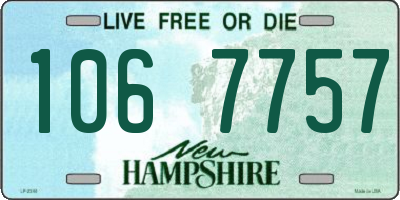 NH license plate 1067757