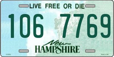 NH license plate 1067769