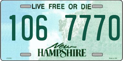 NH license plate 1067770