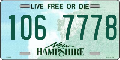 NH license plate 1067778