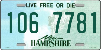 NH license plate 1067781