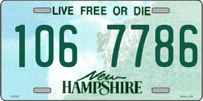 NH license plate 1067786