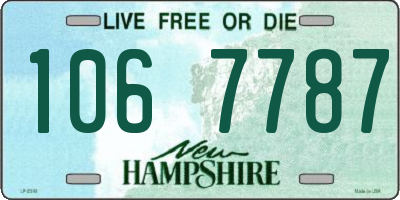 NH license plate 1067787