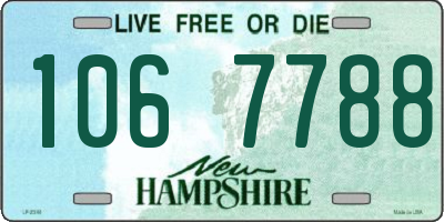 NH license plate 1067788