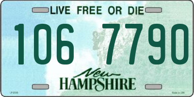 NH license plate 1067790