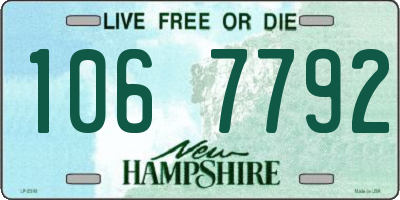 NH license plate 1067792