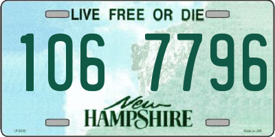 NH license plate 1067796