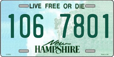 NH license plate 1067801