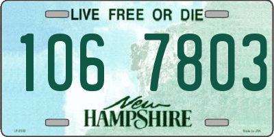 NH license plate 1067803