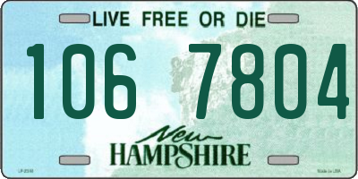 NH license plate 1067804