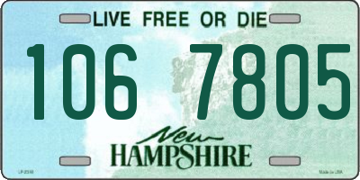 NH license plate 1067805