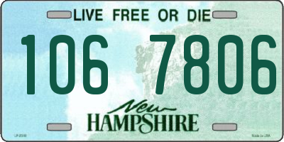 NH license plate 1067806