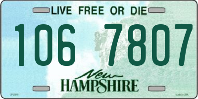 NH license plate 1067807