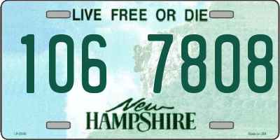 NH license plate 1067808