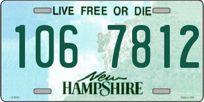 NH license plate 1067812