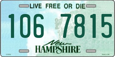 NH license plate 1067815
